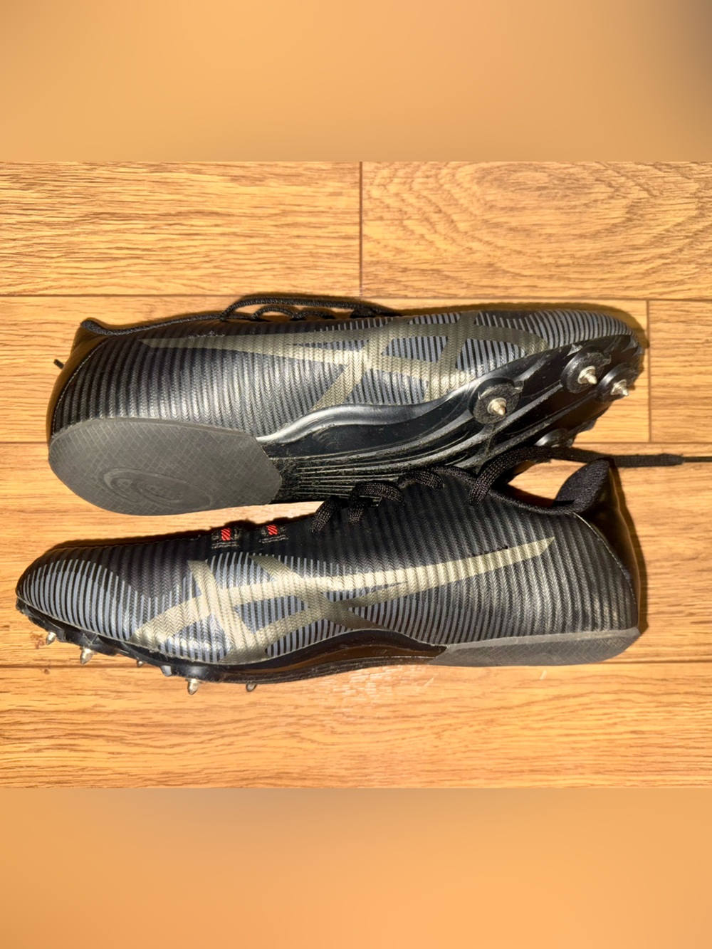 Asics Hyper Sprint 8 1093A197 Men 9 Black Gunmetal Track & Field Spikes Shoes - Picture 3 of 7